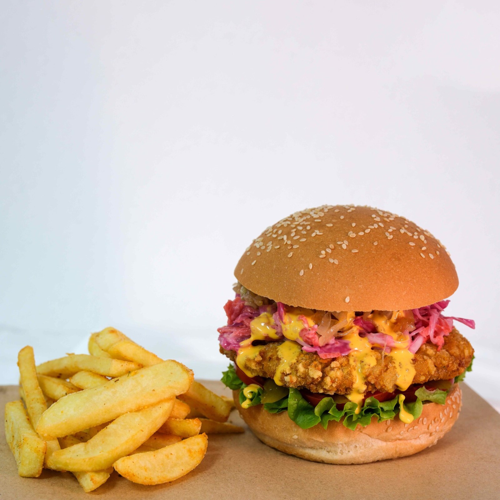 Coleslaw Burger Menü