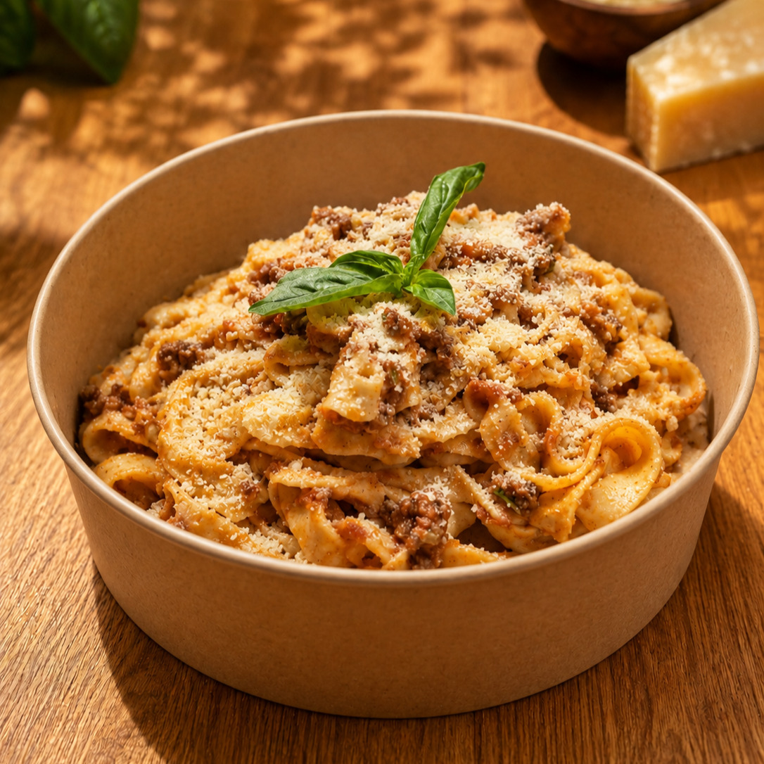El Yapımı Bolognese Fettuccine (Büyük)