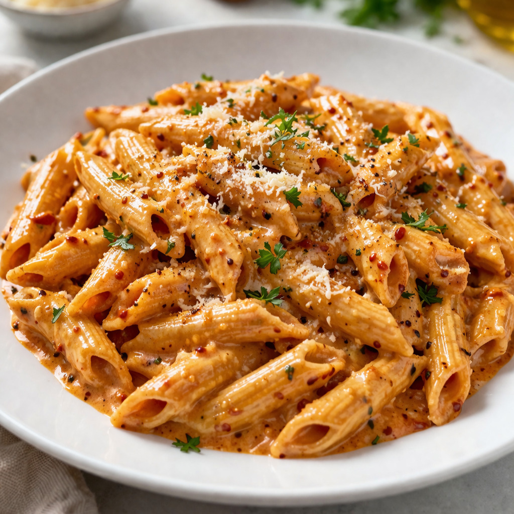 Tavuklu Arrabbiata Soslu Makarna
