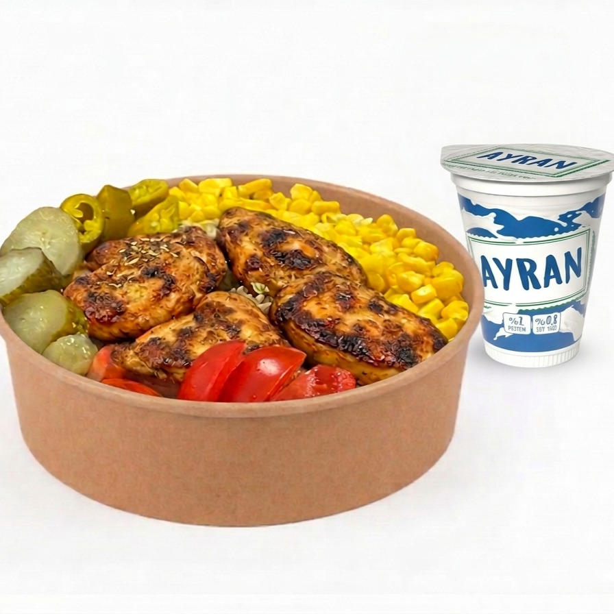 Basmati Pilav Üstü Haşlama Tavuk Menü (500 gr)