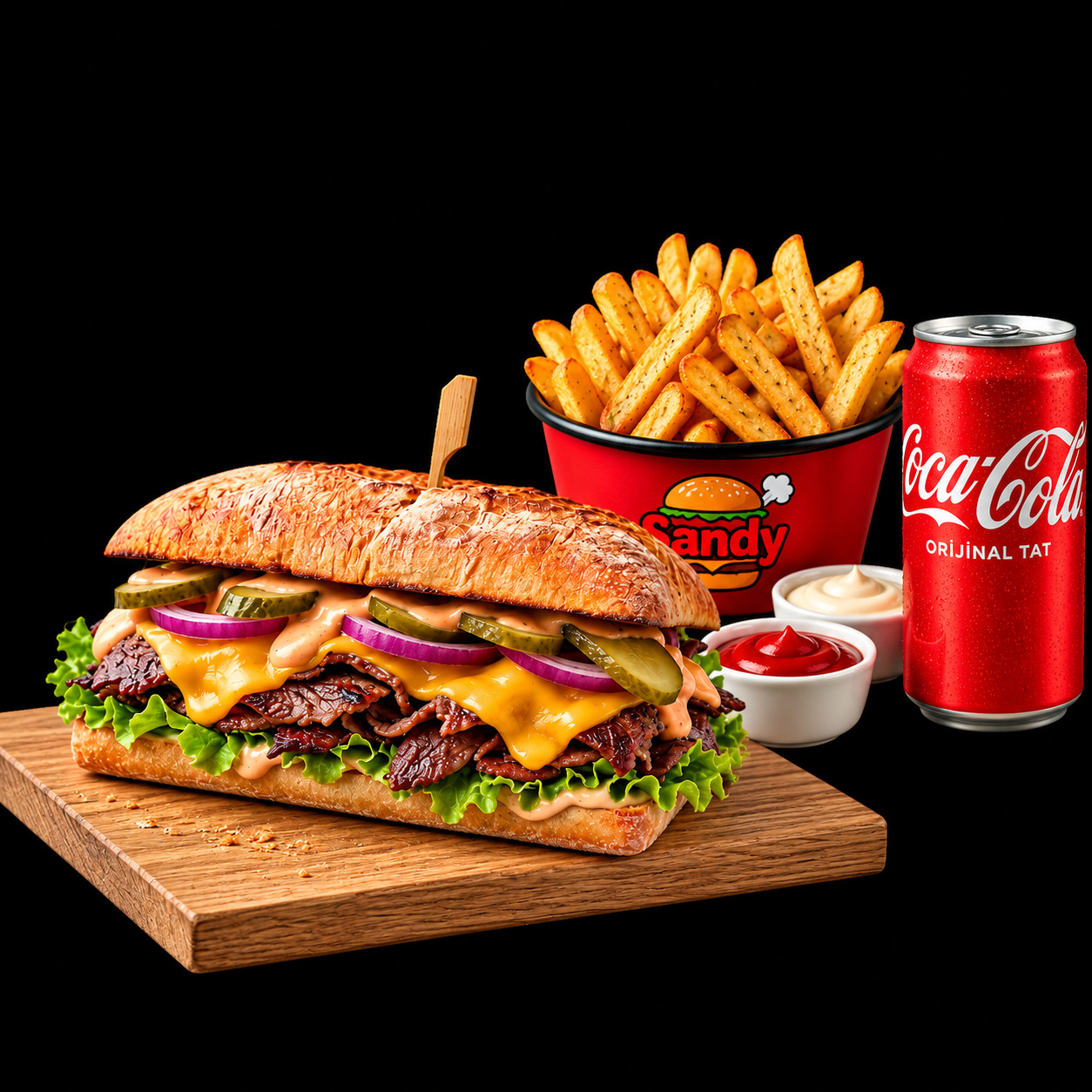 Cheesy Döner Ciabatta Sandviç Menü