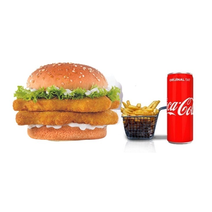 2 Katlı Tavuk Burger Menü