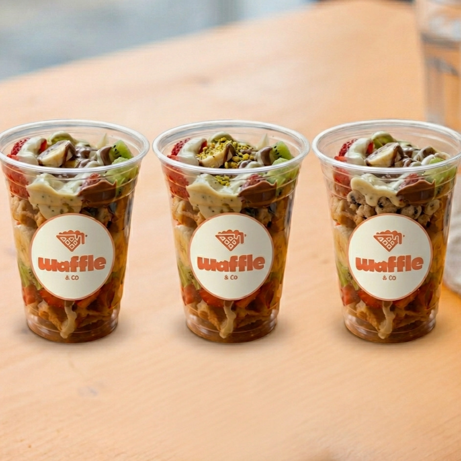 3’lü Bardak Waffle Menü – 3x 16 OZ Bardak