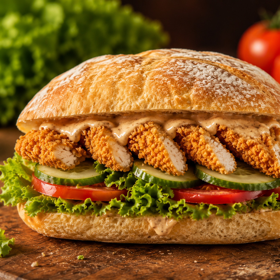 Çıtır Tavuklu Ciabatta Sandviç
