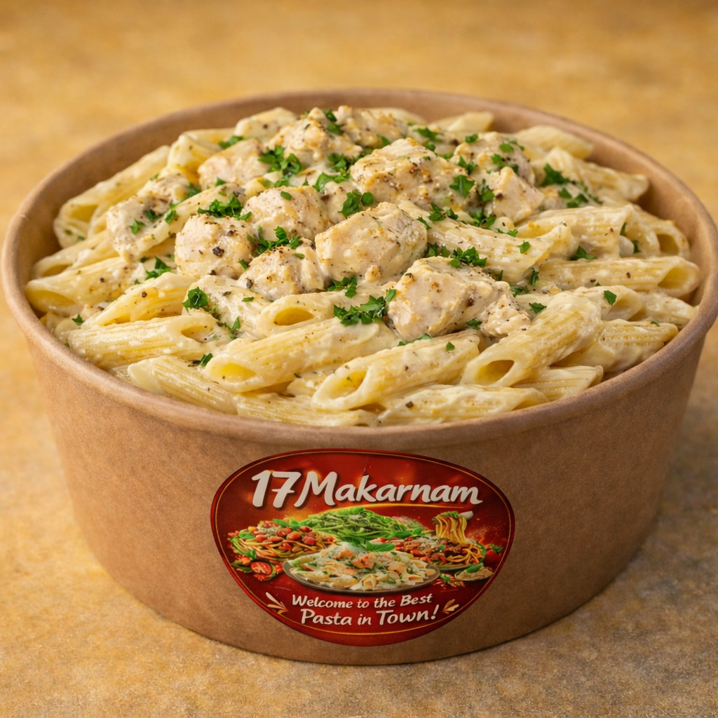 Tavuklu Köri Soslu Kremalı Penne
