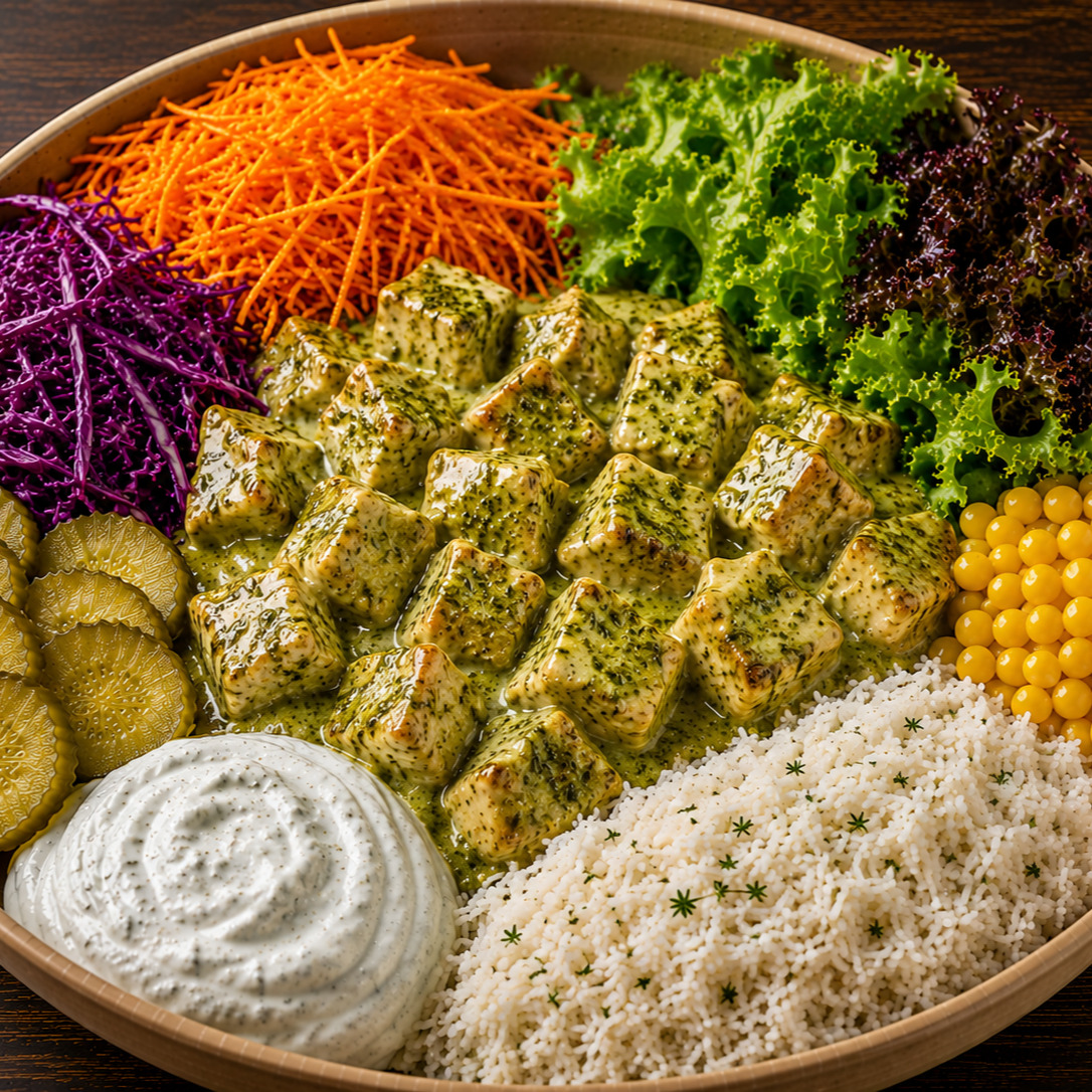 Pesto Chicken Basmati Bowl
