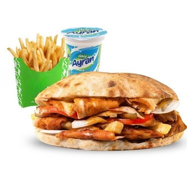 Tavuk Döner + Patates + Ayran (3'lü Menü)