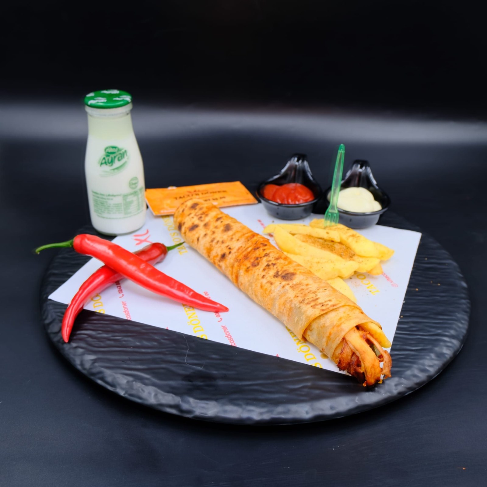 Hatay Usulü tavuk Döner Dürüm (M)