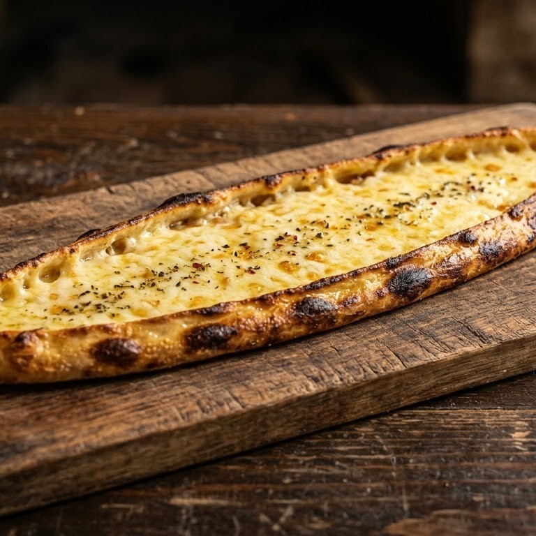 Kaşarlı Pide salata ile