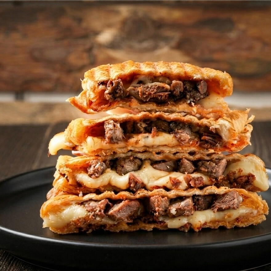 Kavurmalı Kaşarlı Yumurtalı Tost