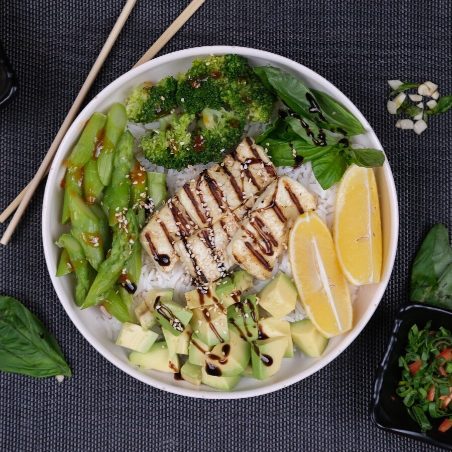 Golden Halloumi Bowl