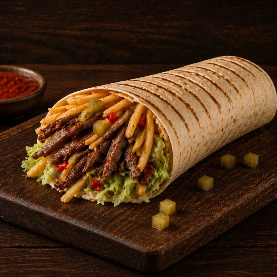 Et Döner Dürüm Kremalı Mantar Soslu