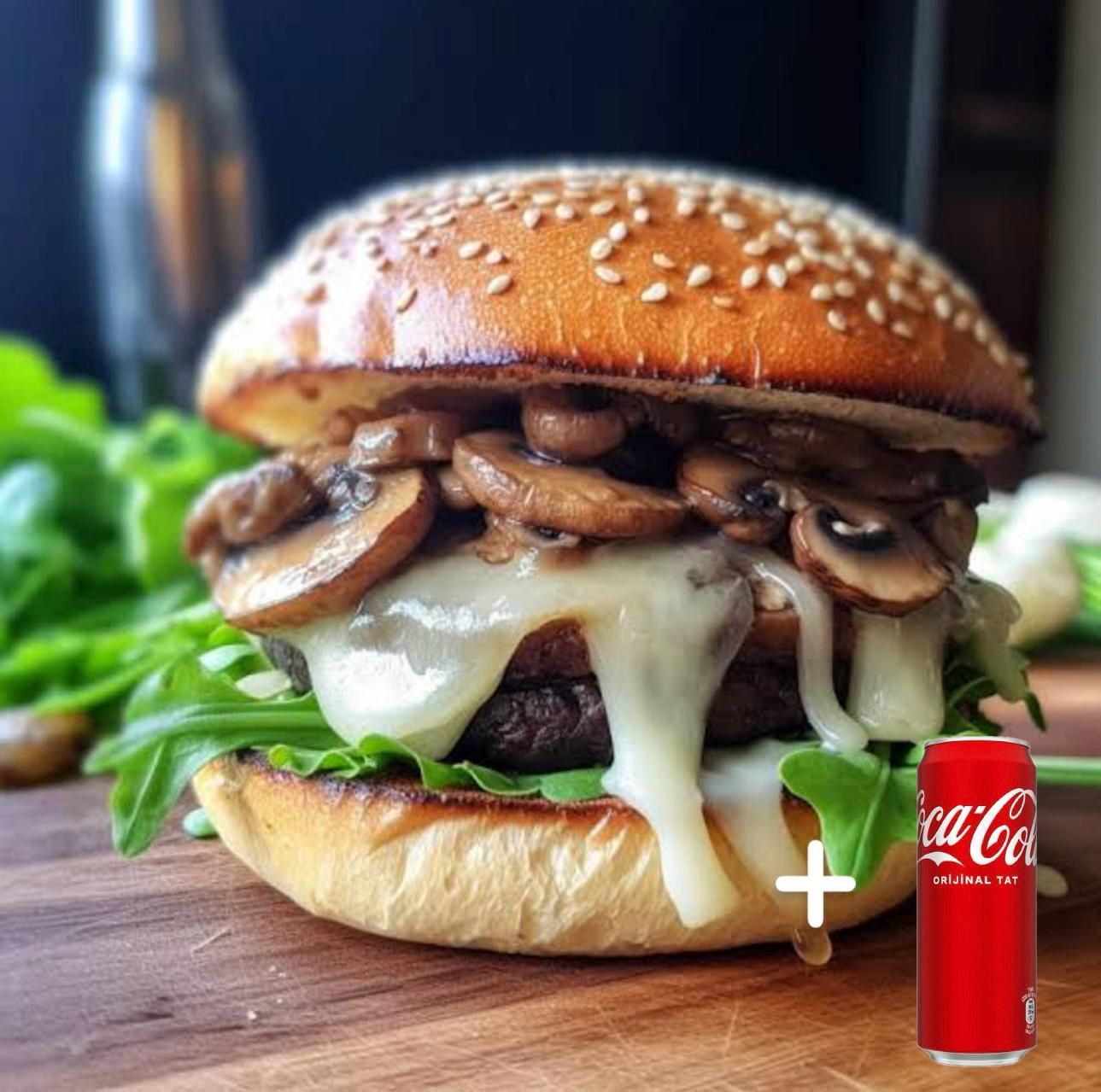 Mushroom Burger Menü