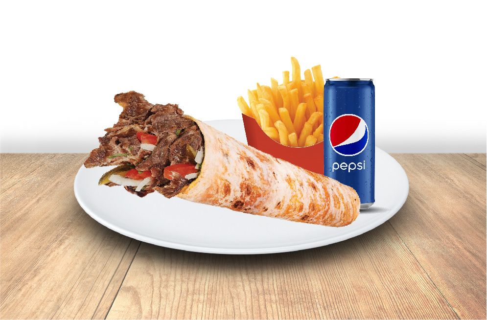 Zurna Et Döner (130 gr.) patates kutu pepsi