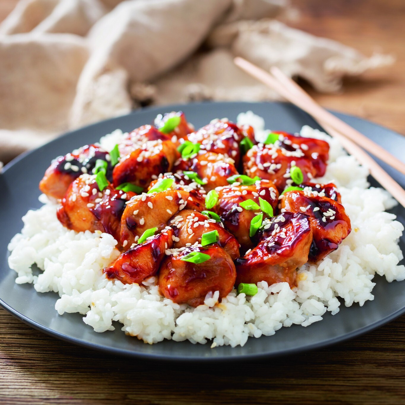 Pirinç Pilavı &Teriyaki Soslu Tavuk