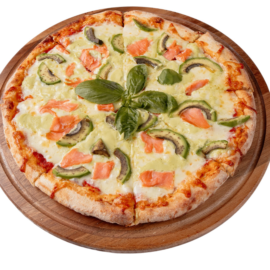 Avokado Soslu Somon Fümeli Pizza (Orta Boy)