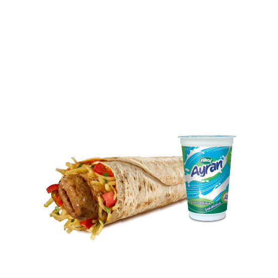 Kibrit Patatesli Acılı Kebap Dürüm Menü