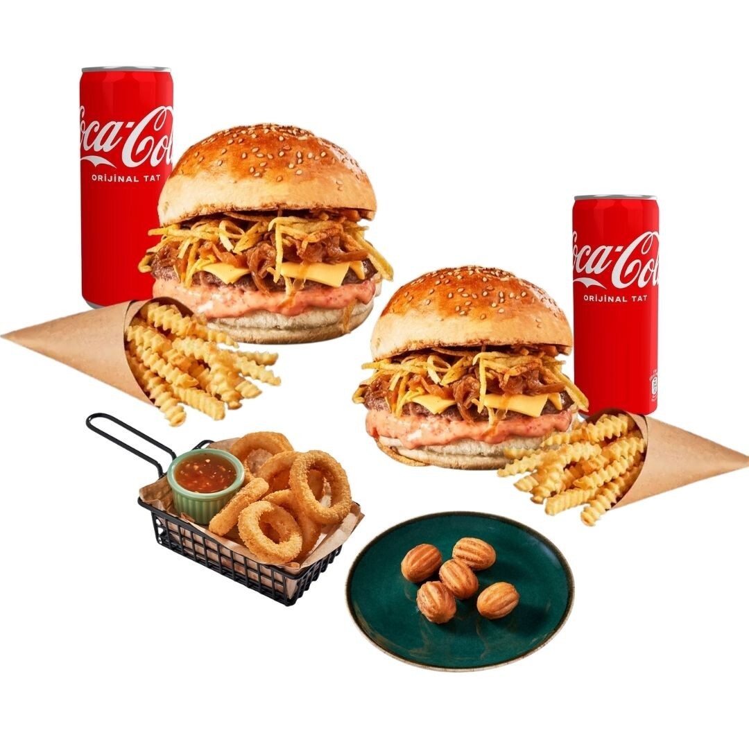 2'li Co Cheese Burger Set Menü 1