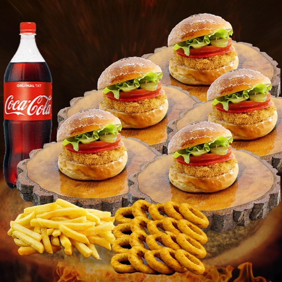 5'li Tavuk Burger Menü