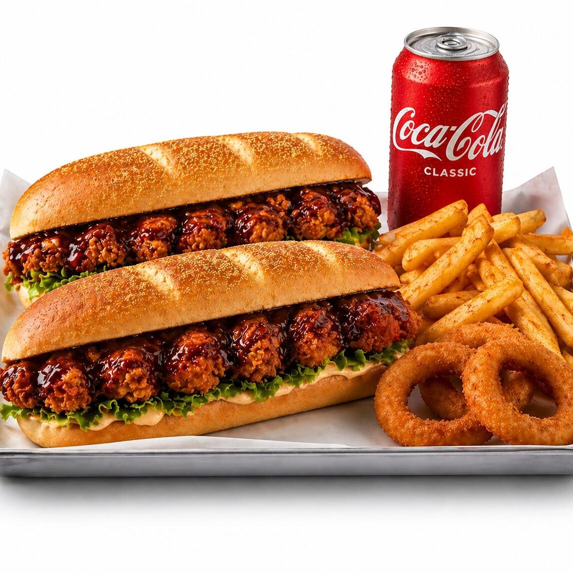 2’li BBQ Cajun Sandviç Coca Cola Menü