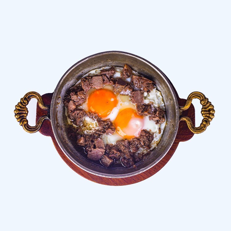 Sahanda Kavurmalı Yumurta