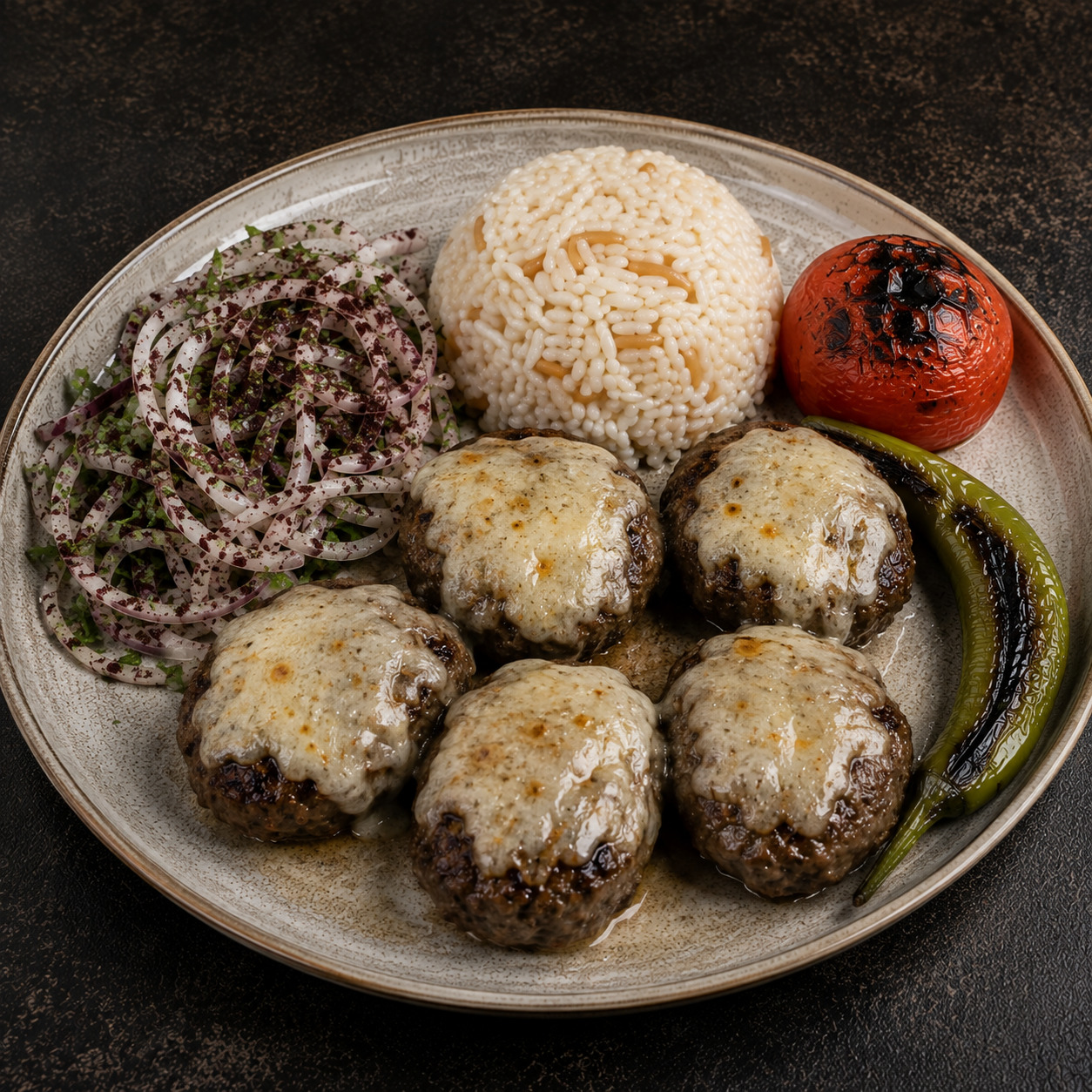 Kaşarlı Pilav Üstü Köfte