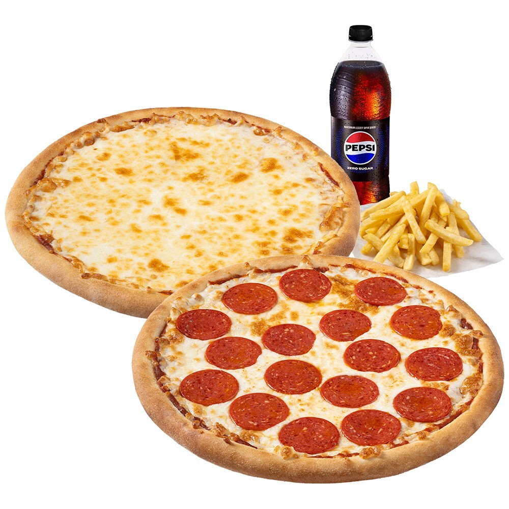 2 Büyük Boy Pizza Menü + Patates
