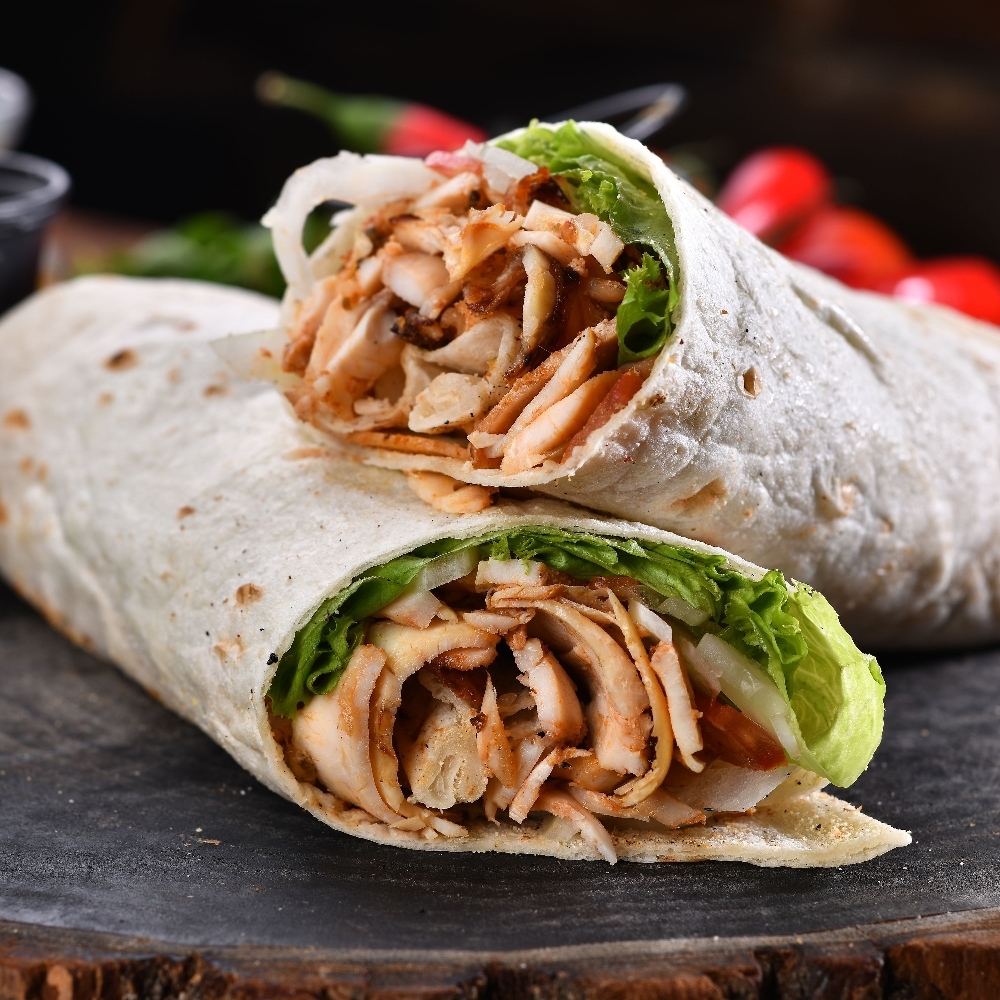 Çift Lavaşa Tavuk Döner Dürüm