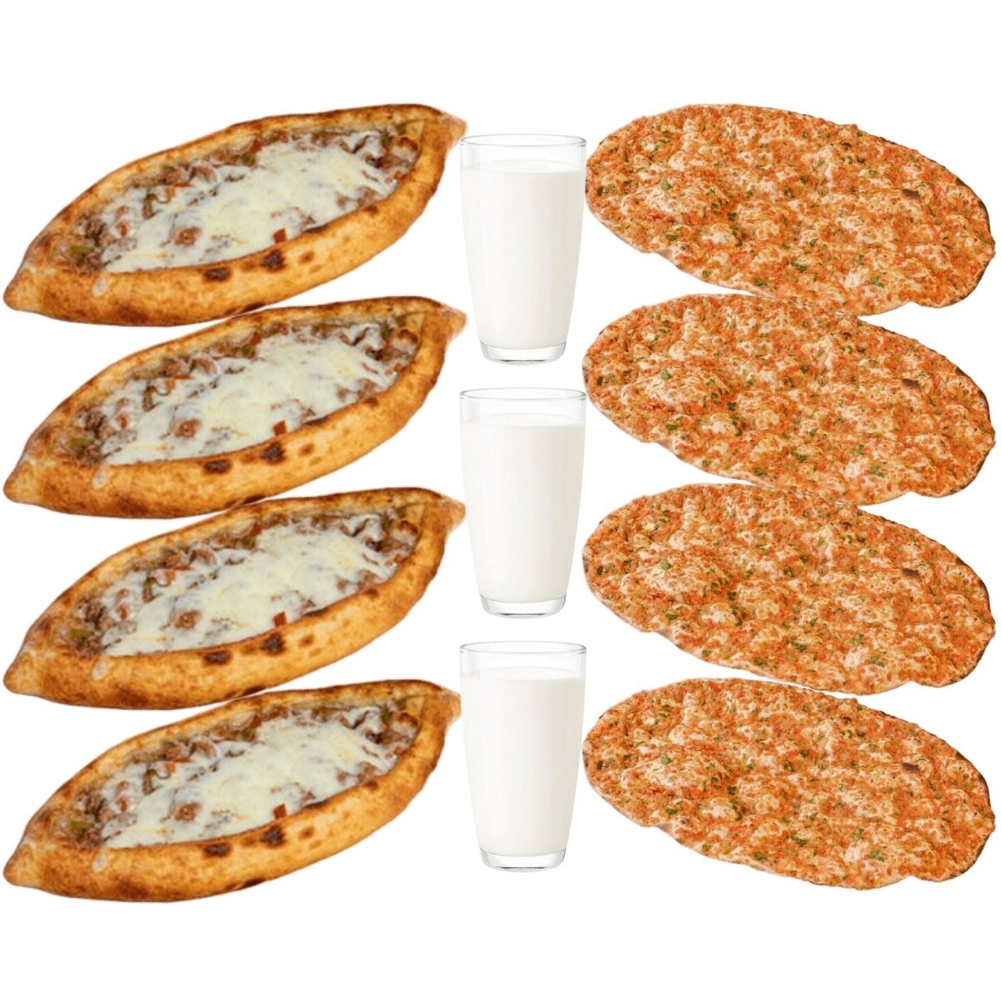 4 'Lü Kuşbaşılı Kaşarlı Cantık & 4 'Lü Lahmacun Menü
