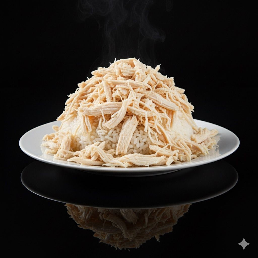 Pilav (250 gr.) + Tavuk (150 gr.) + Biber Turşusu