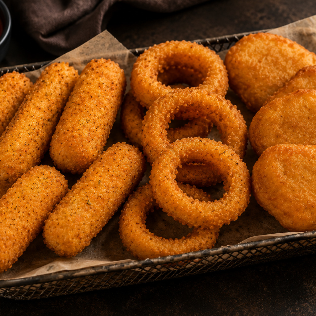 Karışık Aperatif Sepet (4 Moz stick, 4 soğan halkası, 4 Nugget)