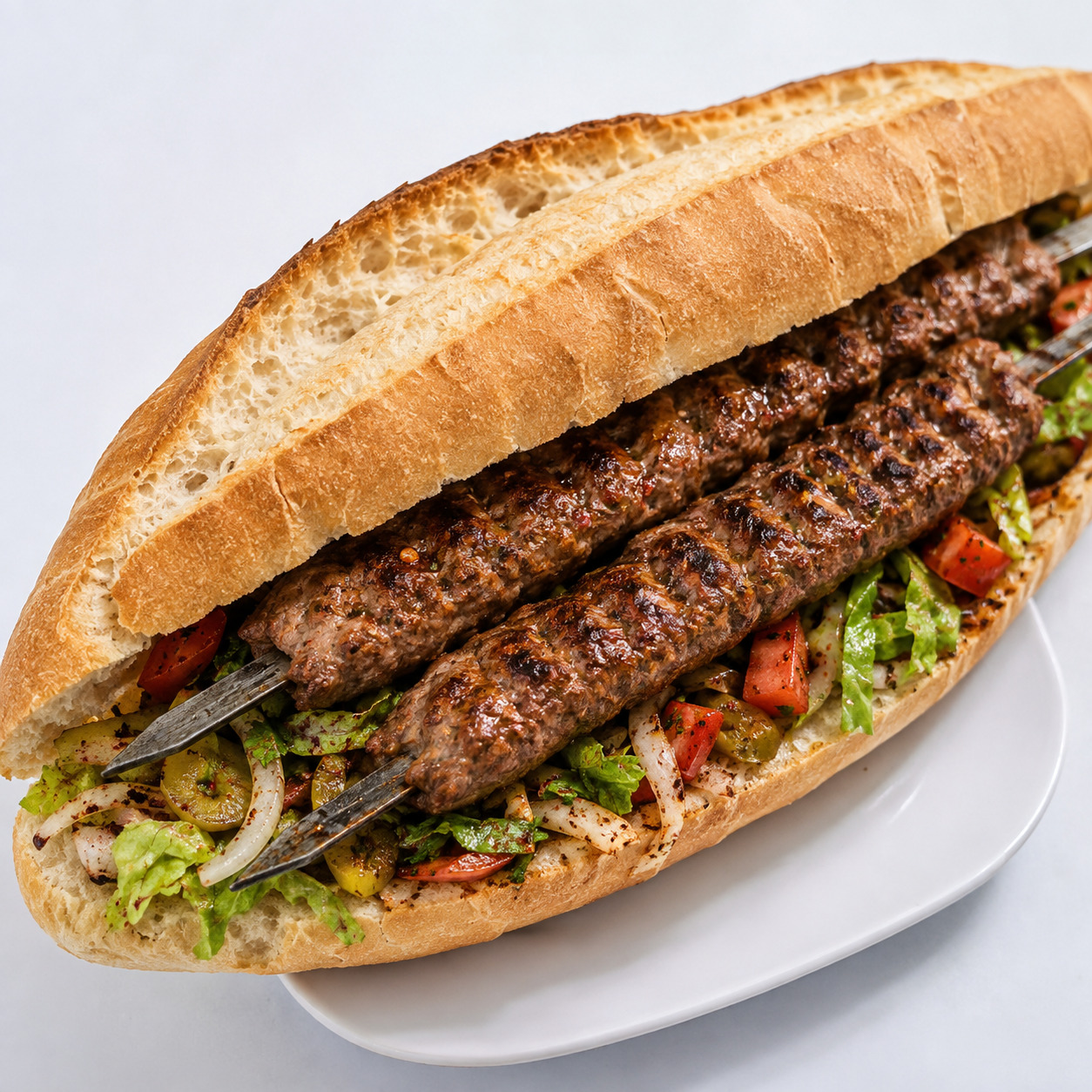 2 adet Tam ekmek arası adana+2ayran+tursu