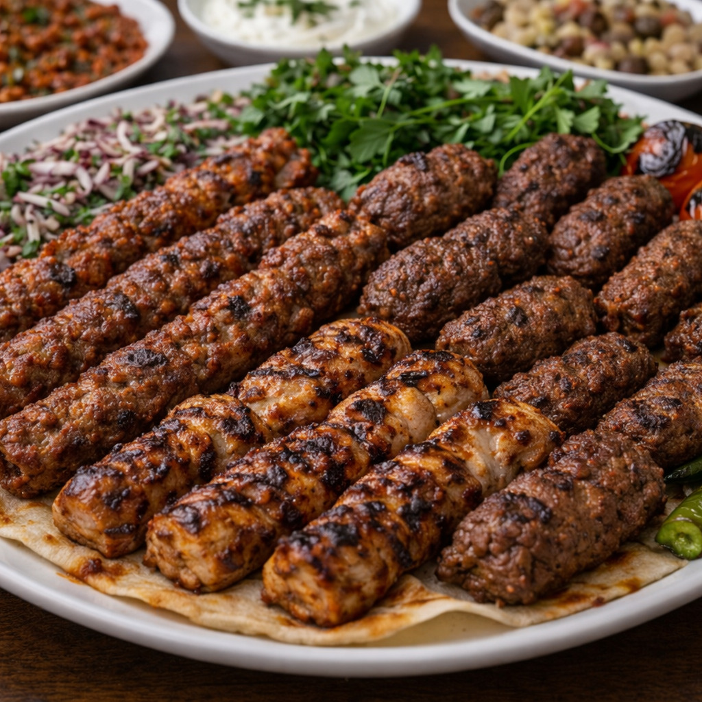 3 Şiş Adana+3 Şiş Tavuk+10 Parça Köfte