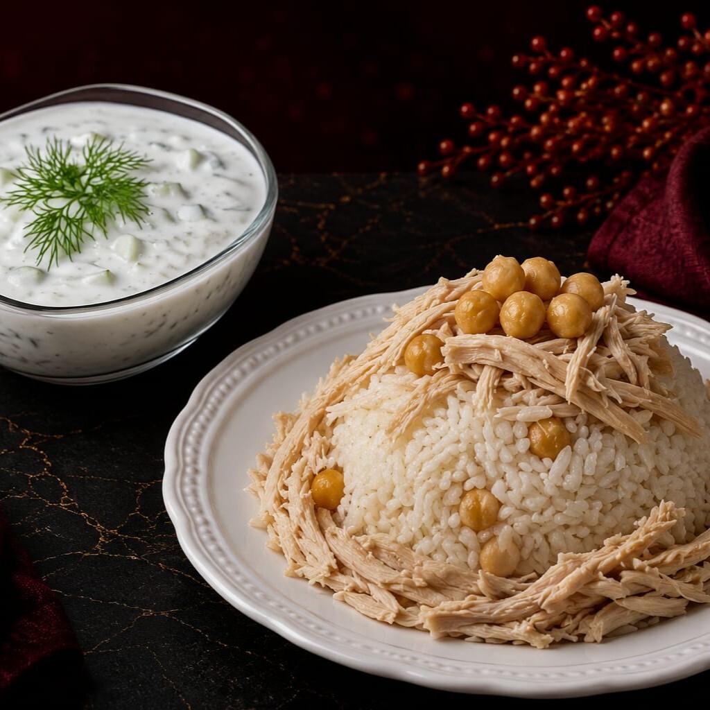 Tavuklu Nohutlu Pilav & Cacık Menü