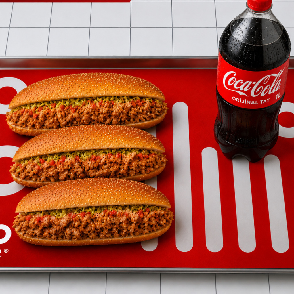 3 Ekmek Arası Tavuk Döner & 1 Lt Kola