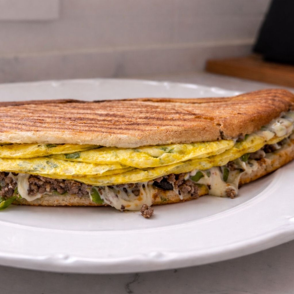 Çift Yumurtalı Kıymalı Tost
