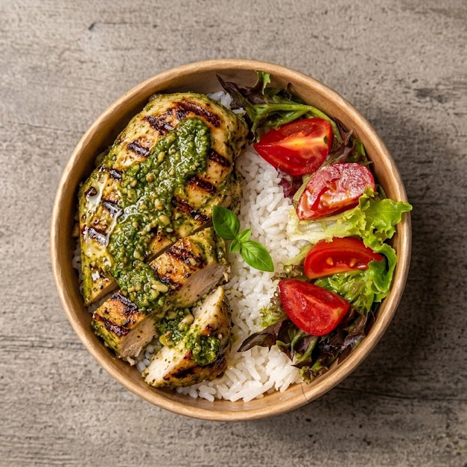Pesto Soslu Tavuk Izgara Bowl