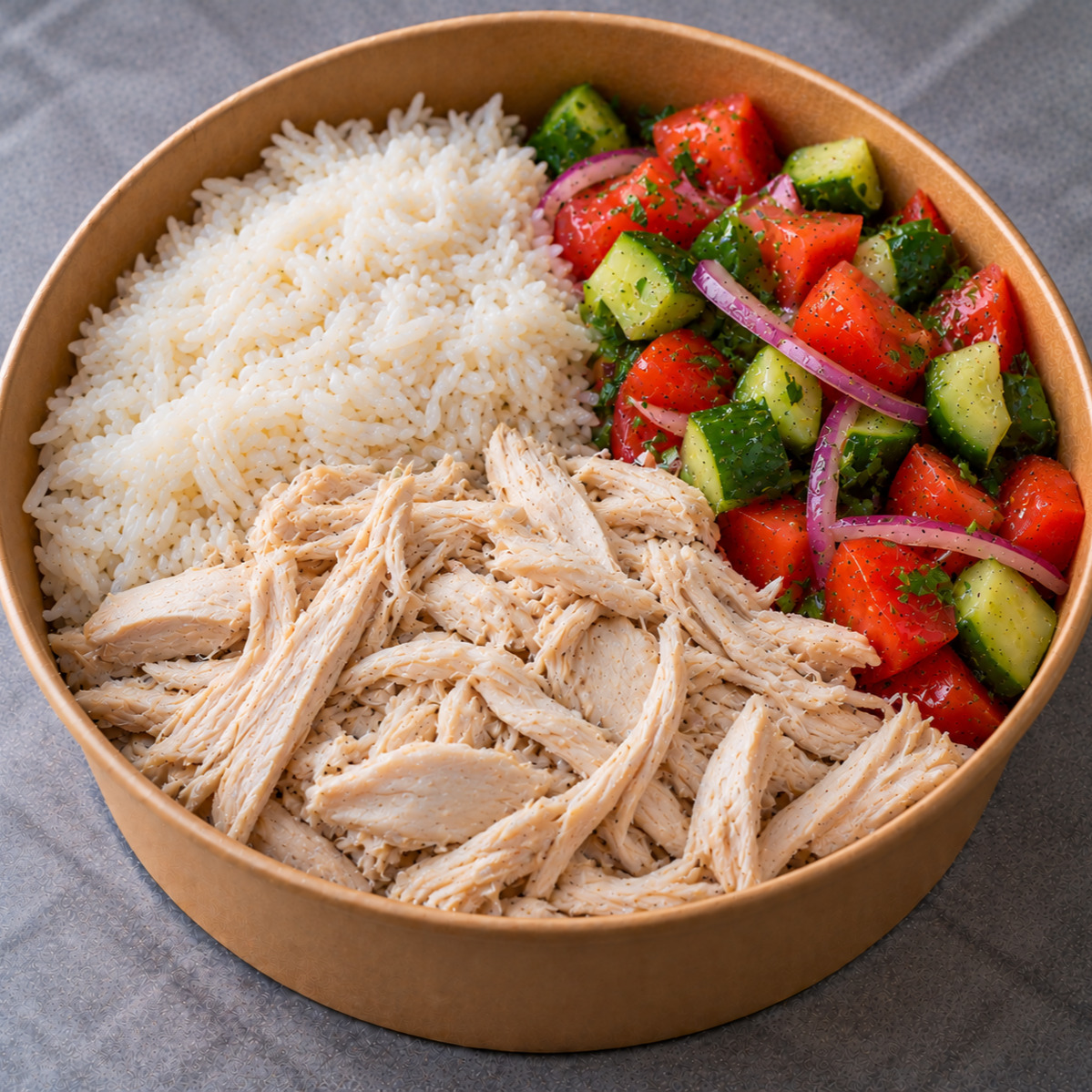 Pilav & Sporcu Tavuk & Çoban Salata Bowl