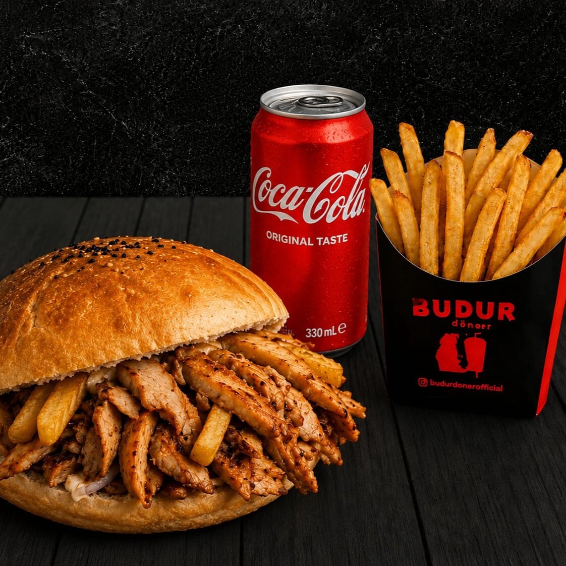 Menü Budur Tombik Döner (100 gr)-Patates-kutu içecek