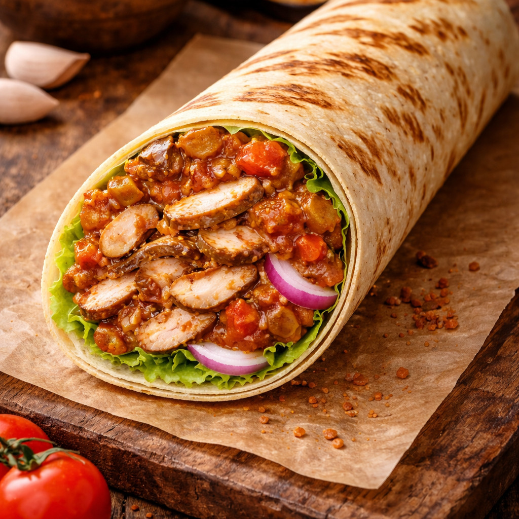 Patlıcan Soslu Zurna Tavuk Döner Dürüm