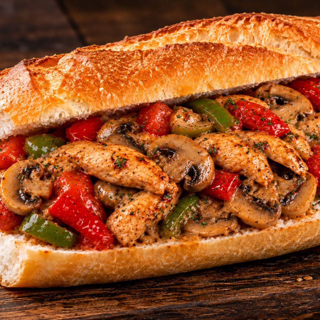 Ekmek Arası Mantarlı Tavuk Sote