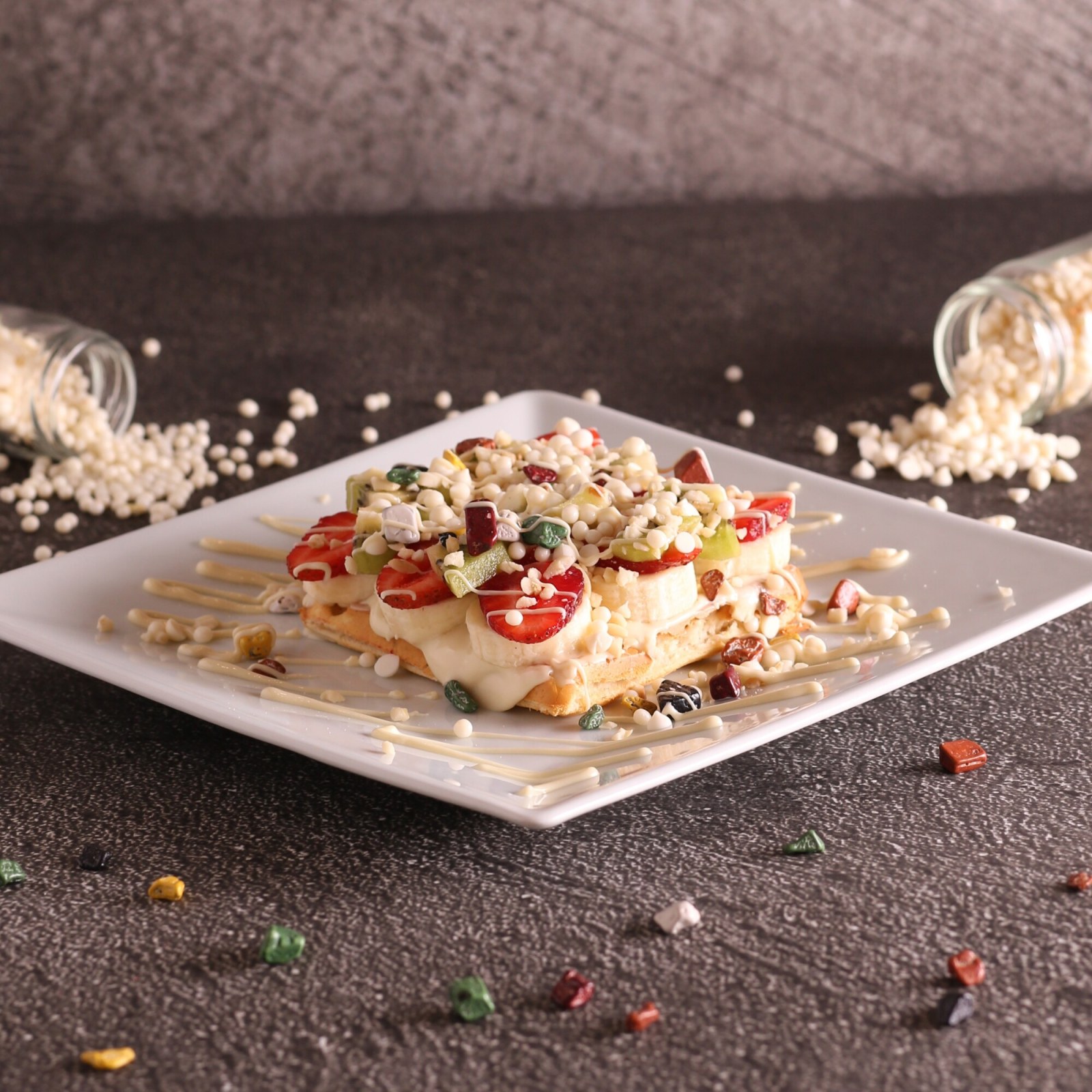Kare Beyaz İnci Waffle (Yarım)