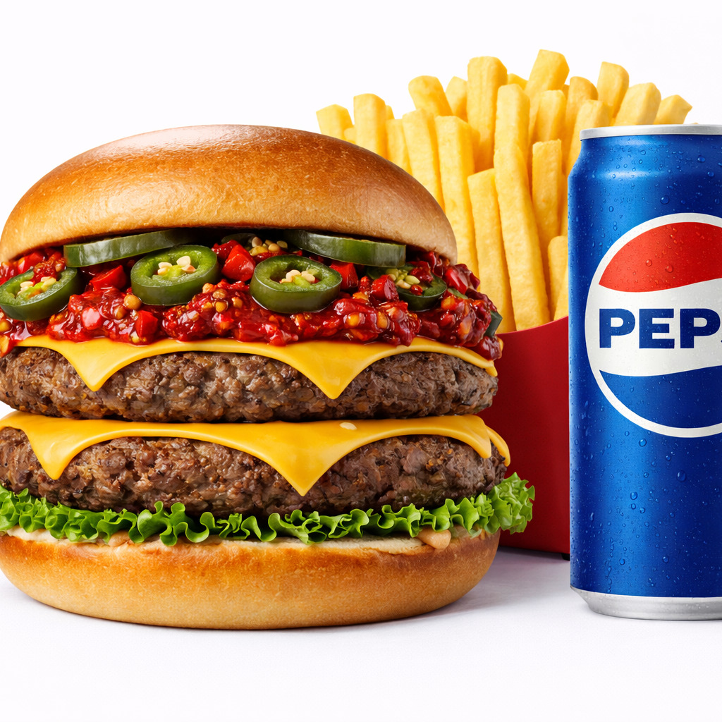 Dubleks Mr Mexica Ateşi Burger Menü