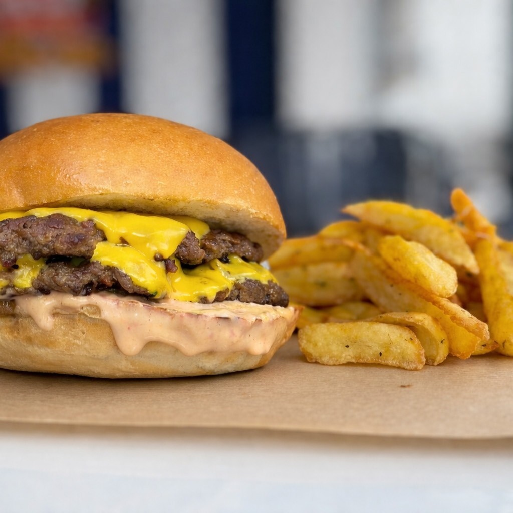 Double Smash Burger + 330 ml Coca-cola