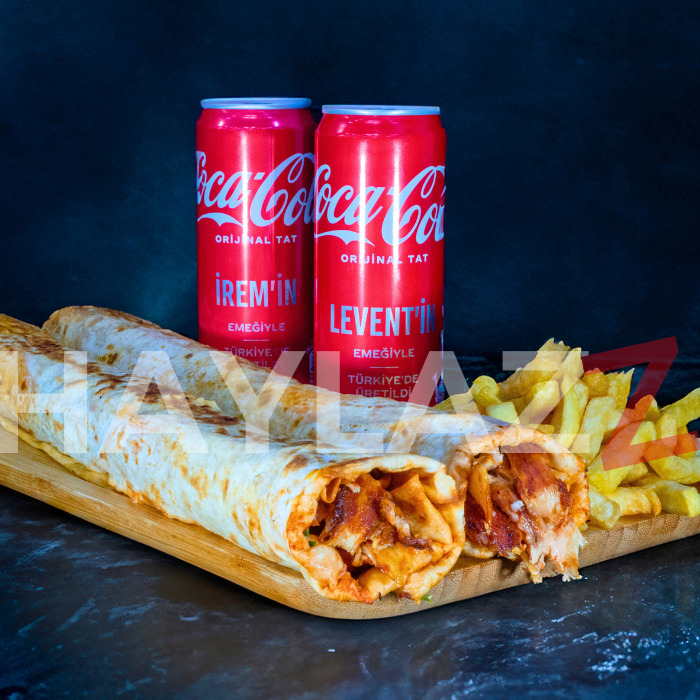 2'Li Mega Tavuk Döner & Coca-Cola & Cips Menü 1