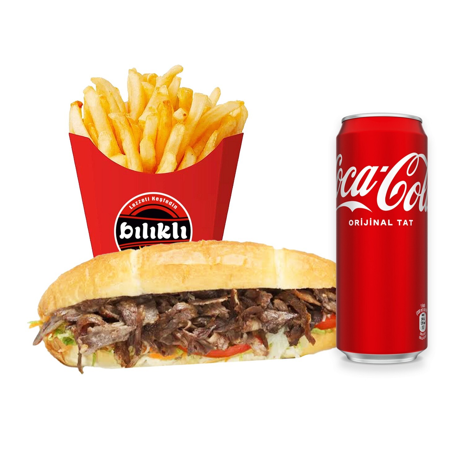 Ekmek Arası Et Döner Menü 2 ( Patates Cips + Kola )