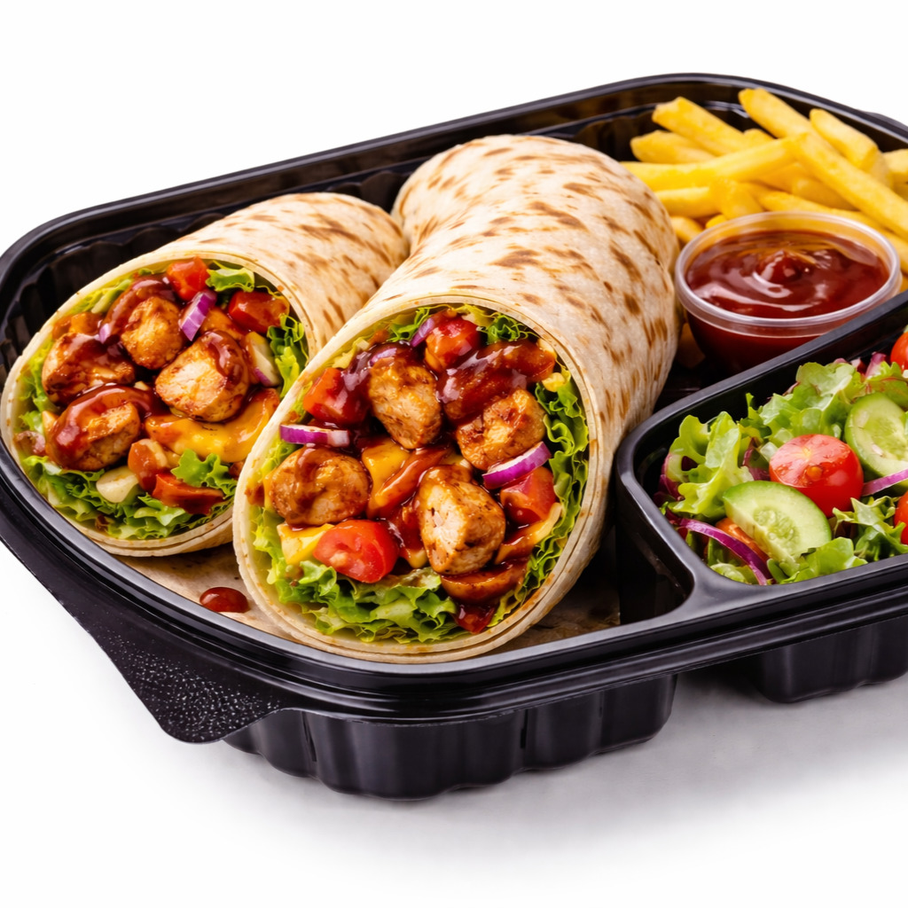 Barbekü Soslu Tavuklu Soteli Wrap