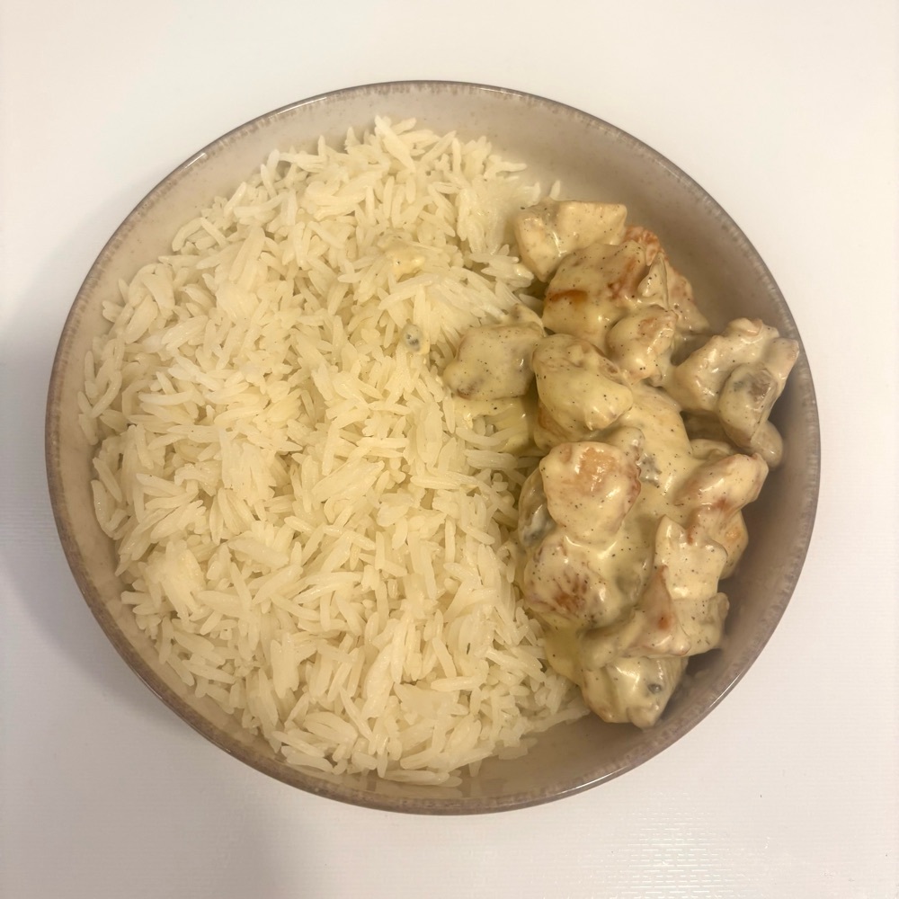 Kremalı Mantarlı Tavuk & Basmati Pirinç Pilavı