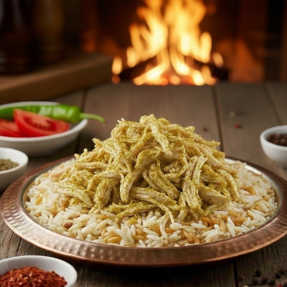 Köri Baharatlı Tavuklu Pilav
