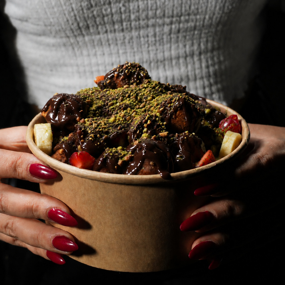 Bitter Çikolatalı Waffle